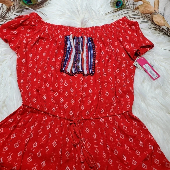 Love & Liberty Off The Shoulder Romper - Picture 4 of 6